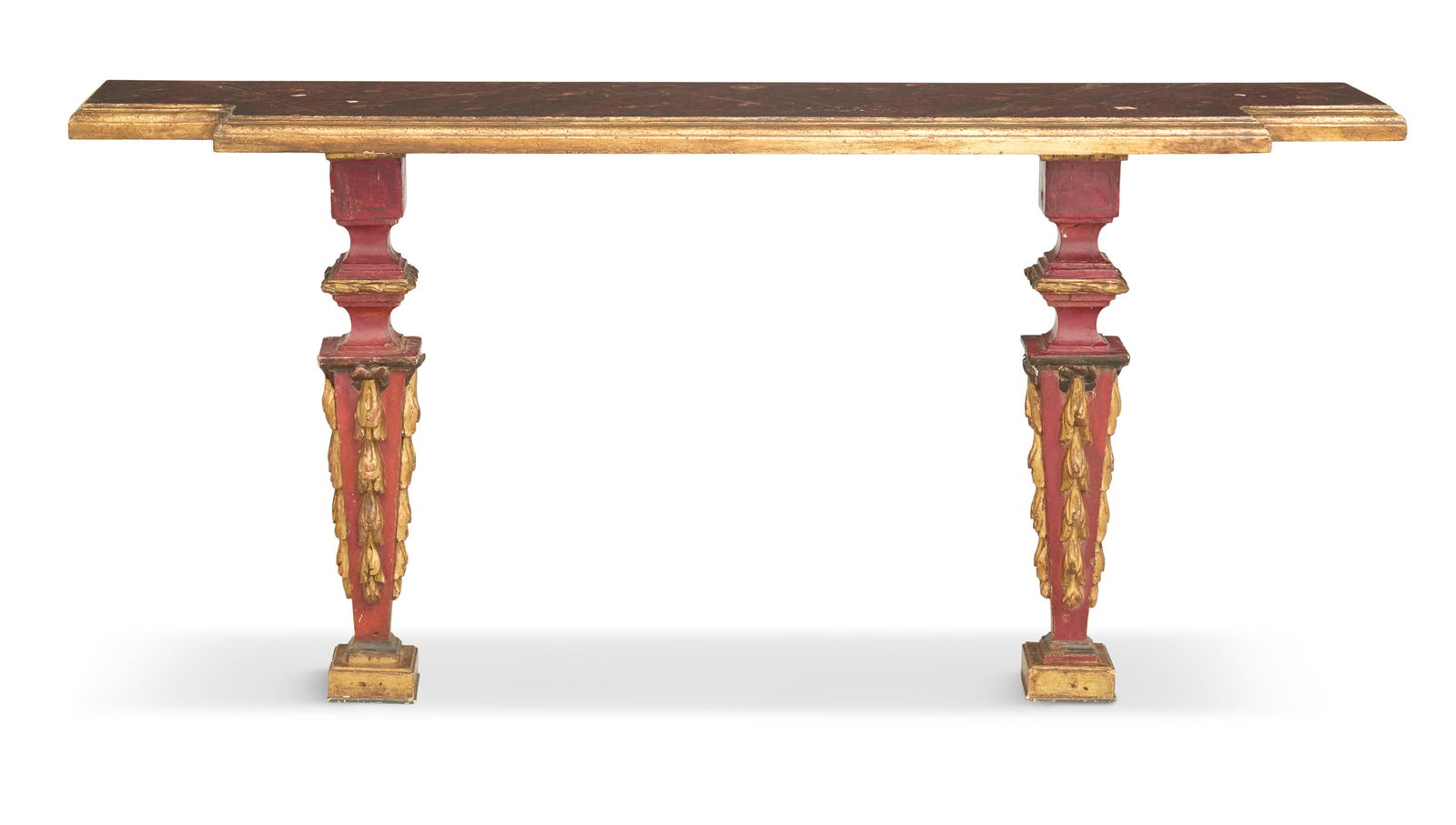 Italian Neoclassical Faux Marbre Console Table (1 of 2)