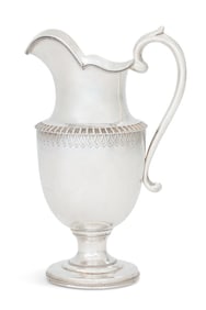 American Neoclassical Silver Water Pitcher