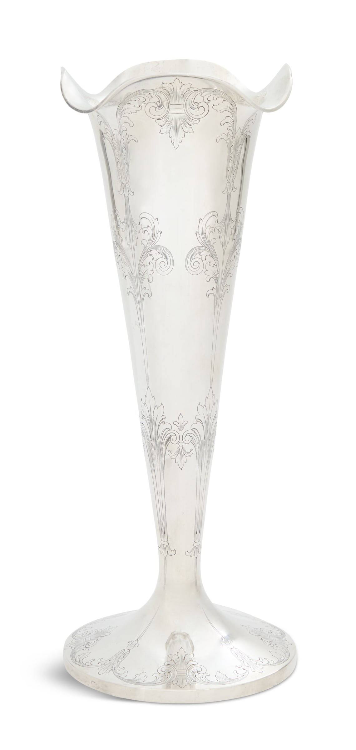 Large American Sterling Silver Trumpet Vase (1 of 5)