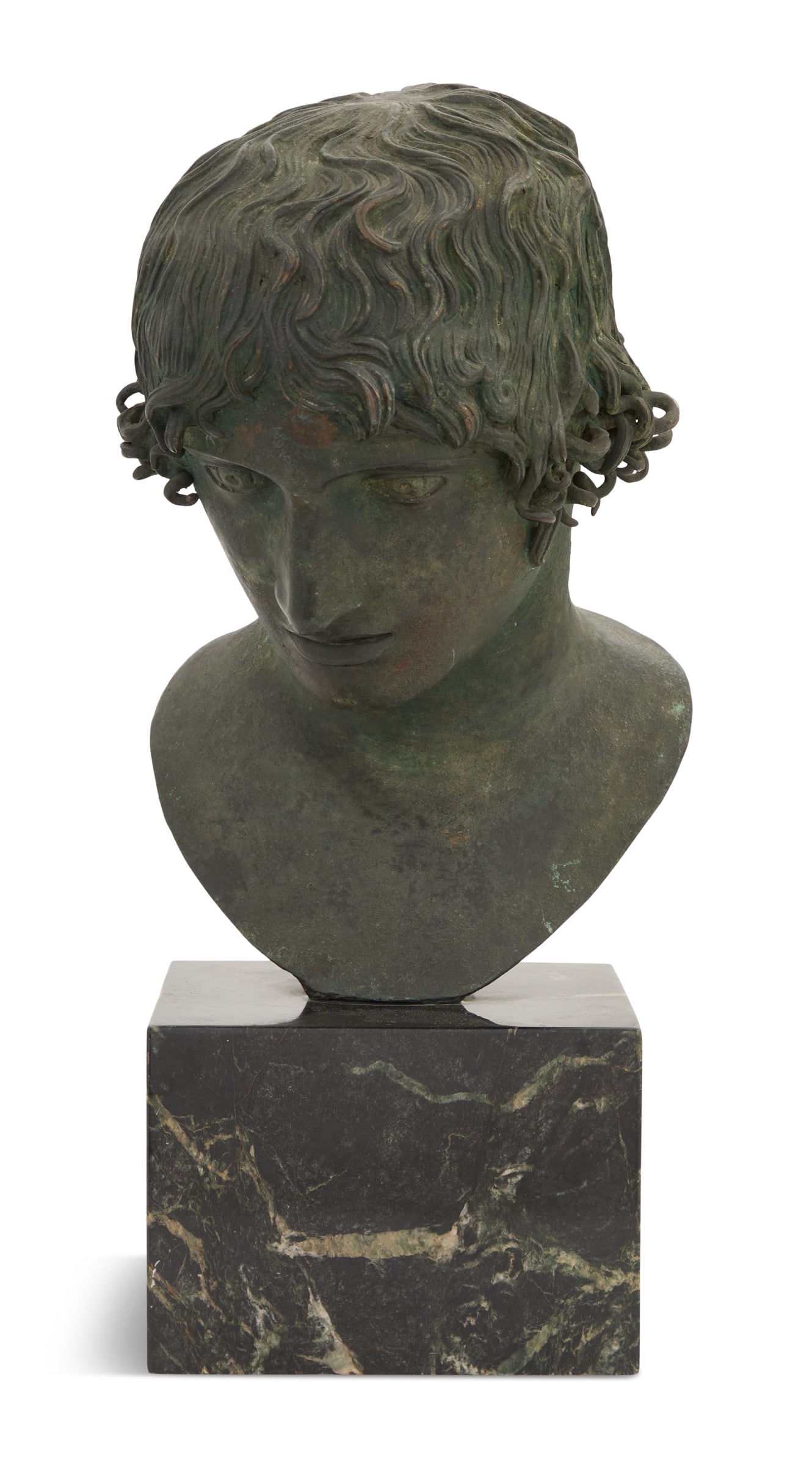 Grand Tour Patinated Bronze Bust of a Youth (1 of 2)