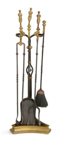 Bronze and Iron Fire Tool Set