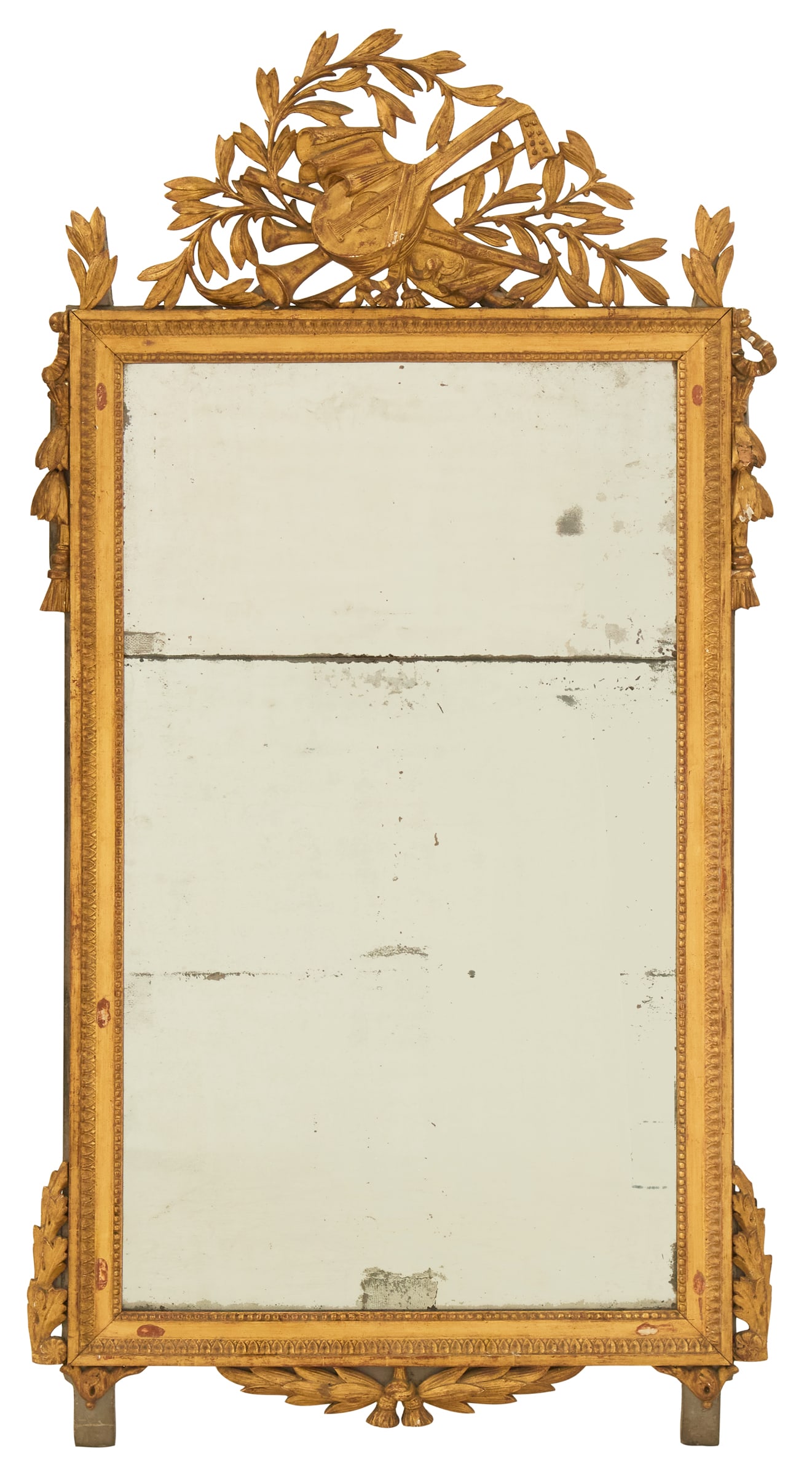 French Louis XVI Parcel-Gilt Pier Mirror (1 of 2)
