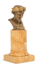 French Belle Epoque Bronze Bust of a Satyr