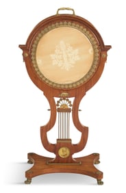Empire-Style Bronze-Mounted Mahogany Firescreen