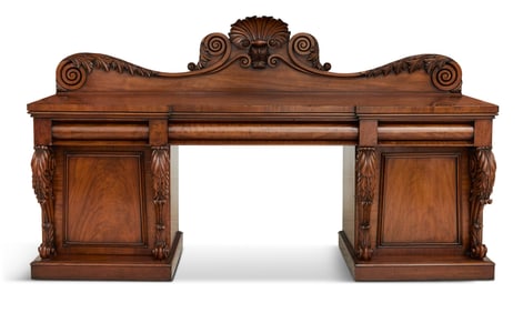 William IV Mahogany Double-Pedestal Sideboard
