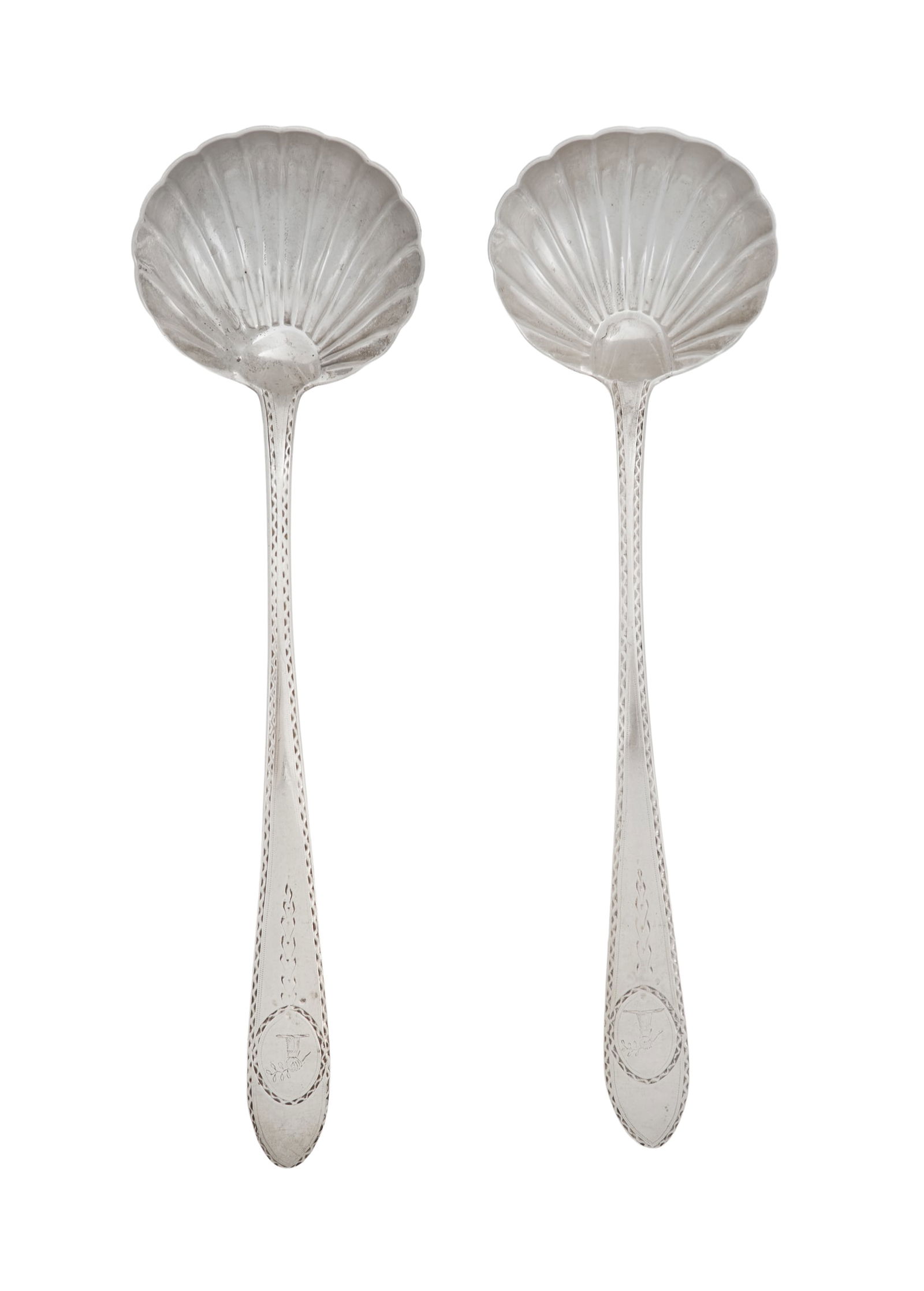 Pair of Irish Sterling Silver Sauce Ladles (1 of 3)