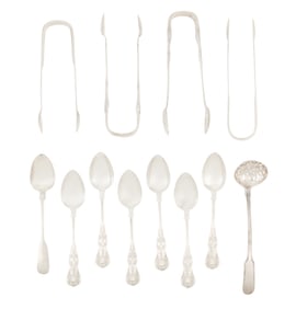 Twelve Pieces of Scottish Sterling Tea Silver