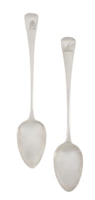 Two Regency Sterling Silver Platter Spoons