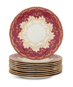Set of Ten Cauldon Salad Plates