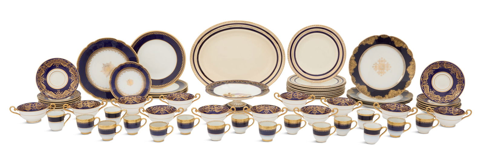 Cobalt-Bordered Dinner and Dessert Ware (1 of 6)