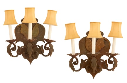 Pair of Metal Sconces