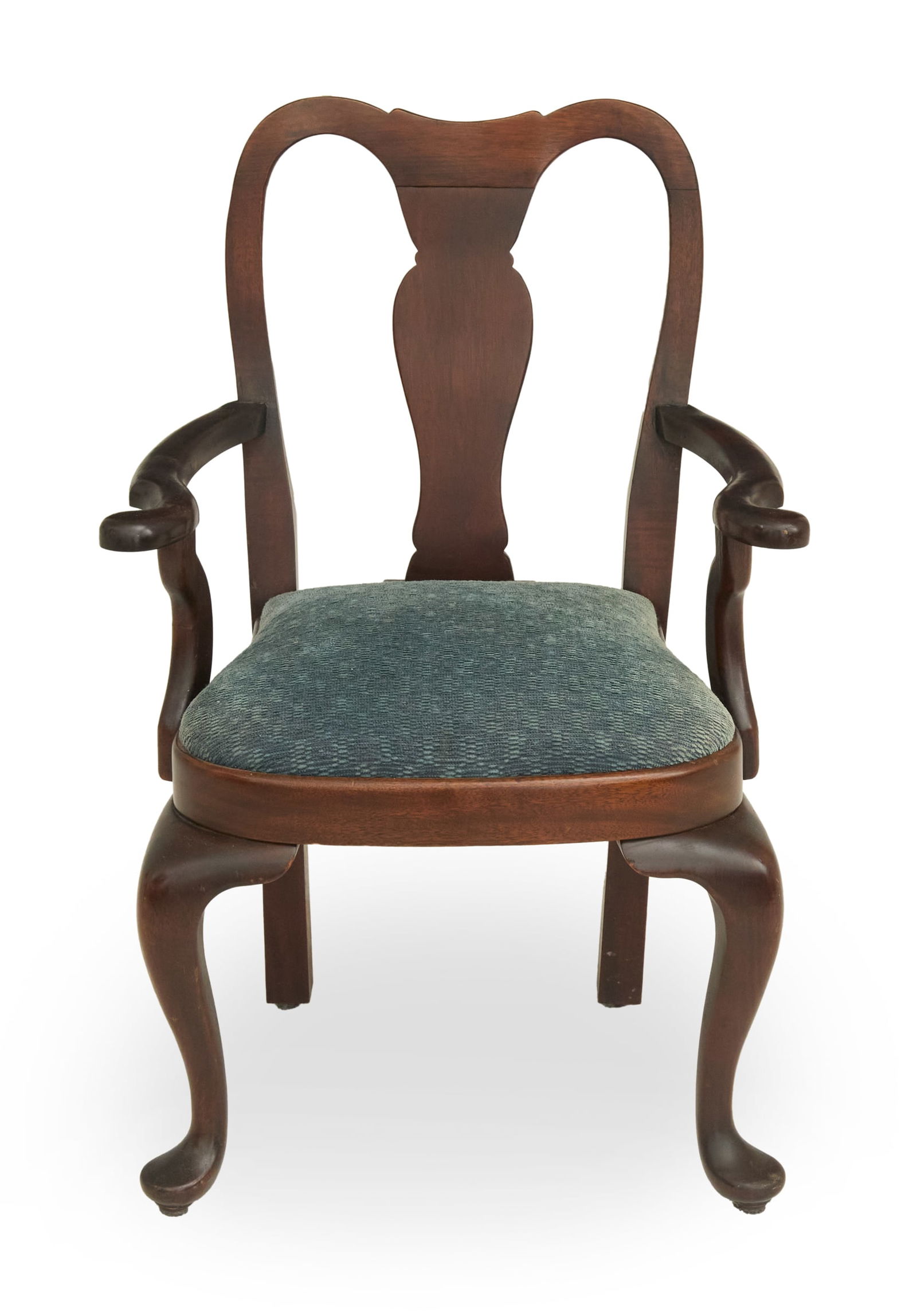 Queen Anne-Style Mahogany Child's Armchair (1 of 4)