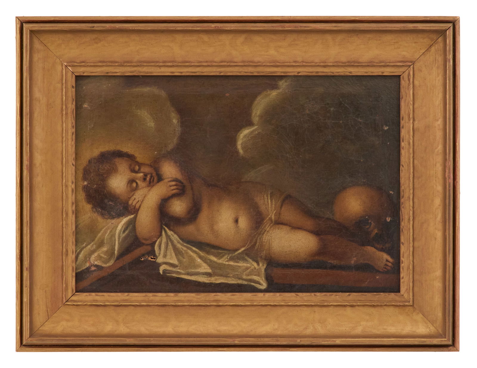 Continental School (19th Century): Continental School19th Century"Memento Mori"oil on canvasunsigned.Framed.11-1/2" x 17", framed 17" x 22-1/2"