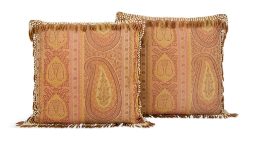 Pair of Custom Silk Pillows