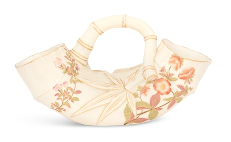 Royal Worcester Porcelain "Bamboo" Vase