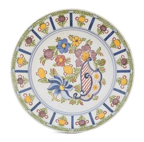 Dutch Delft Polychrome Charger