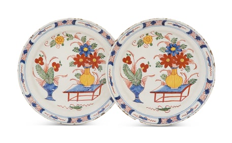 Pair of Dutch Delft Plates