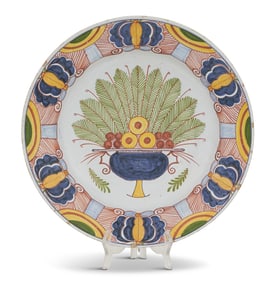 Dutch Polychrome Delftware Charger