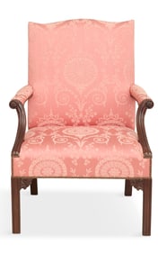 Mahogany Lolling Chair in the Chippendale Taste
