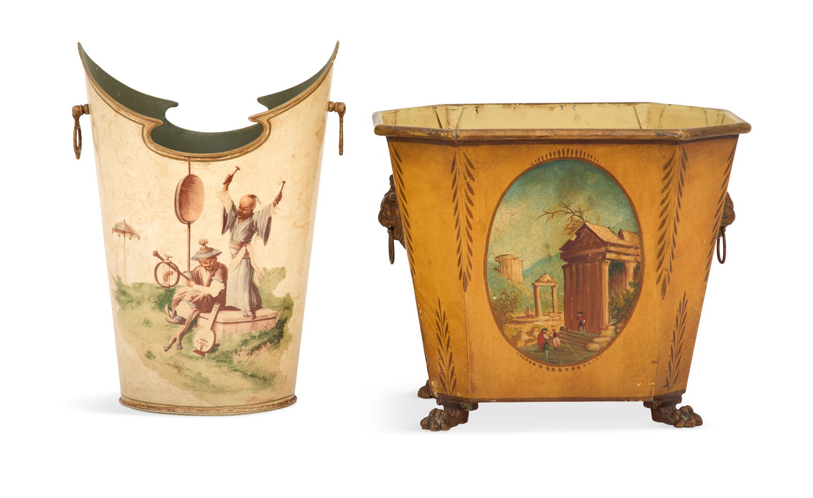 Two French Tole Waste Baskets (1 of 4)