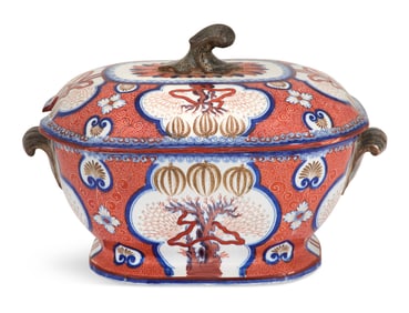 English Pearlware "Dollar" Pattern Soup Tureen