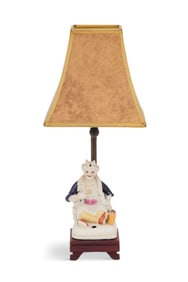 English Staffordshire Figural Boudoir Lamp