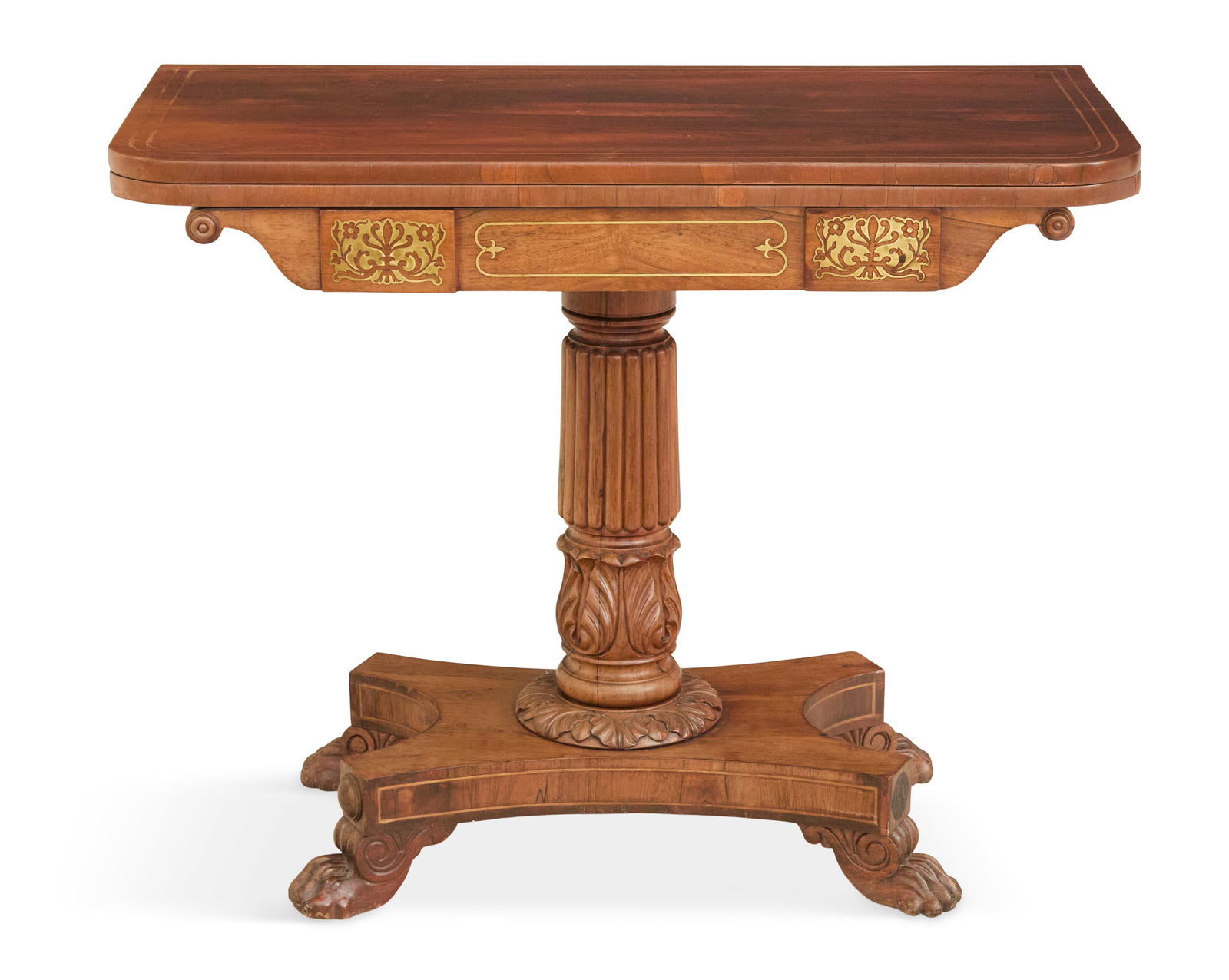 Regency Rosewood and Brass-Inlaid Games Table (1 of 5)