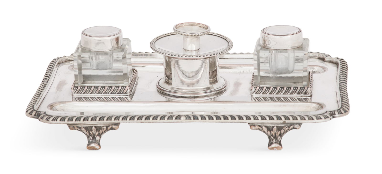 Edwardian Silverplate Standish (1 of 4)