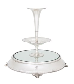 English Silverplate Plateau and Centerpiece