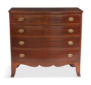 Regency Mahogany Bowfront Chest