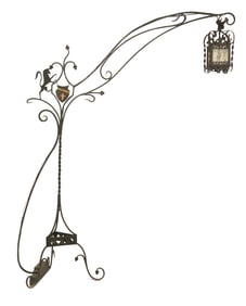 Monumental Wrought-Iron Floor Lamp