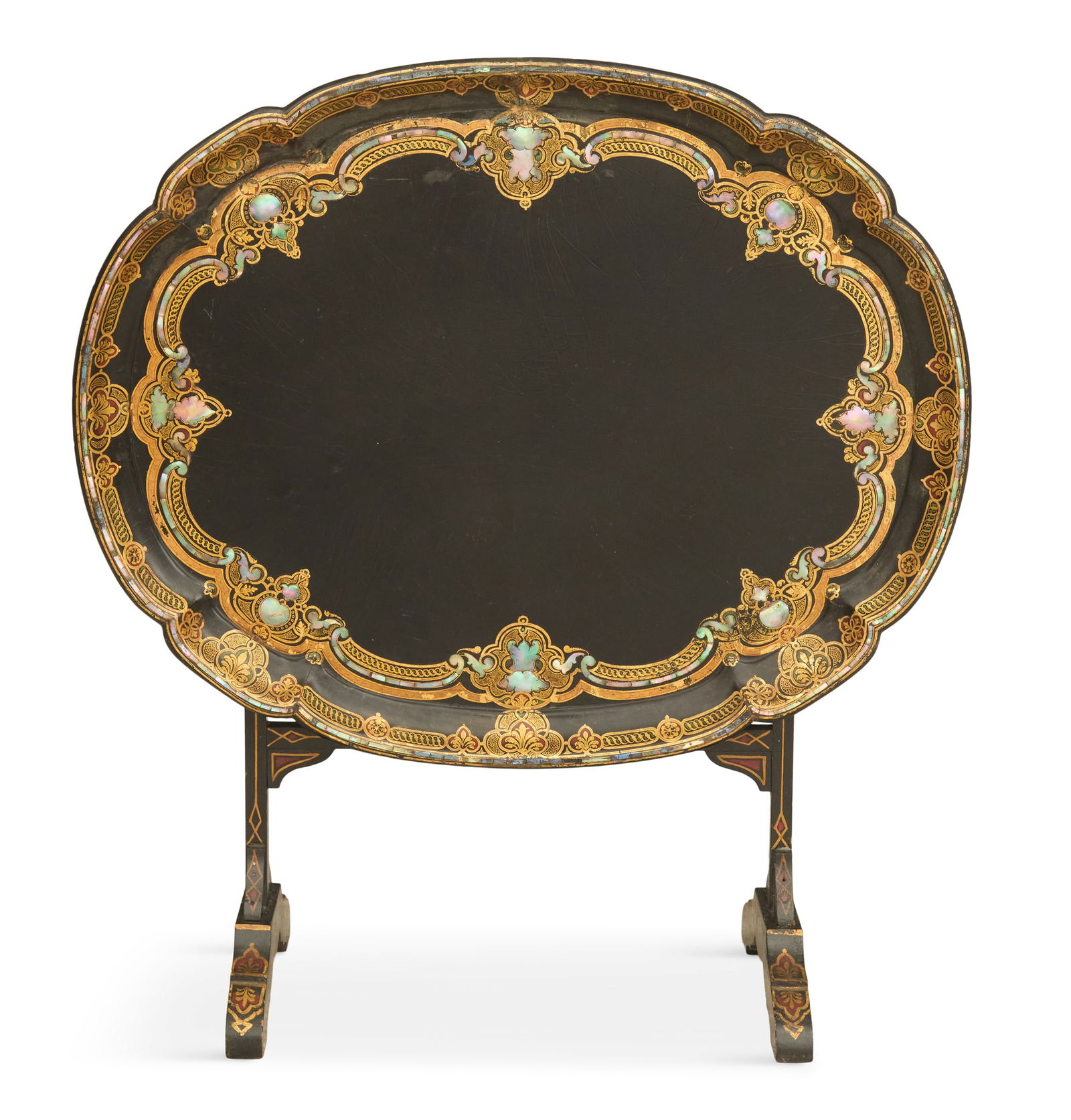 English Papier-Mache Folding Table (1 of 3)