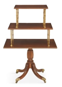 Georgian-Style Mahogany Tiered Serving Table