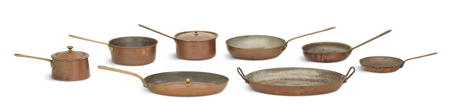 Eight Pieces of French Copper Cookware (1 of 5)