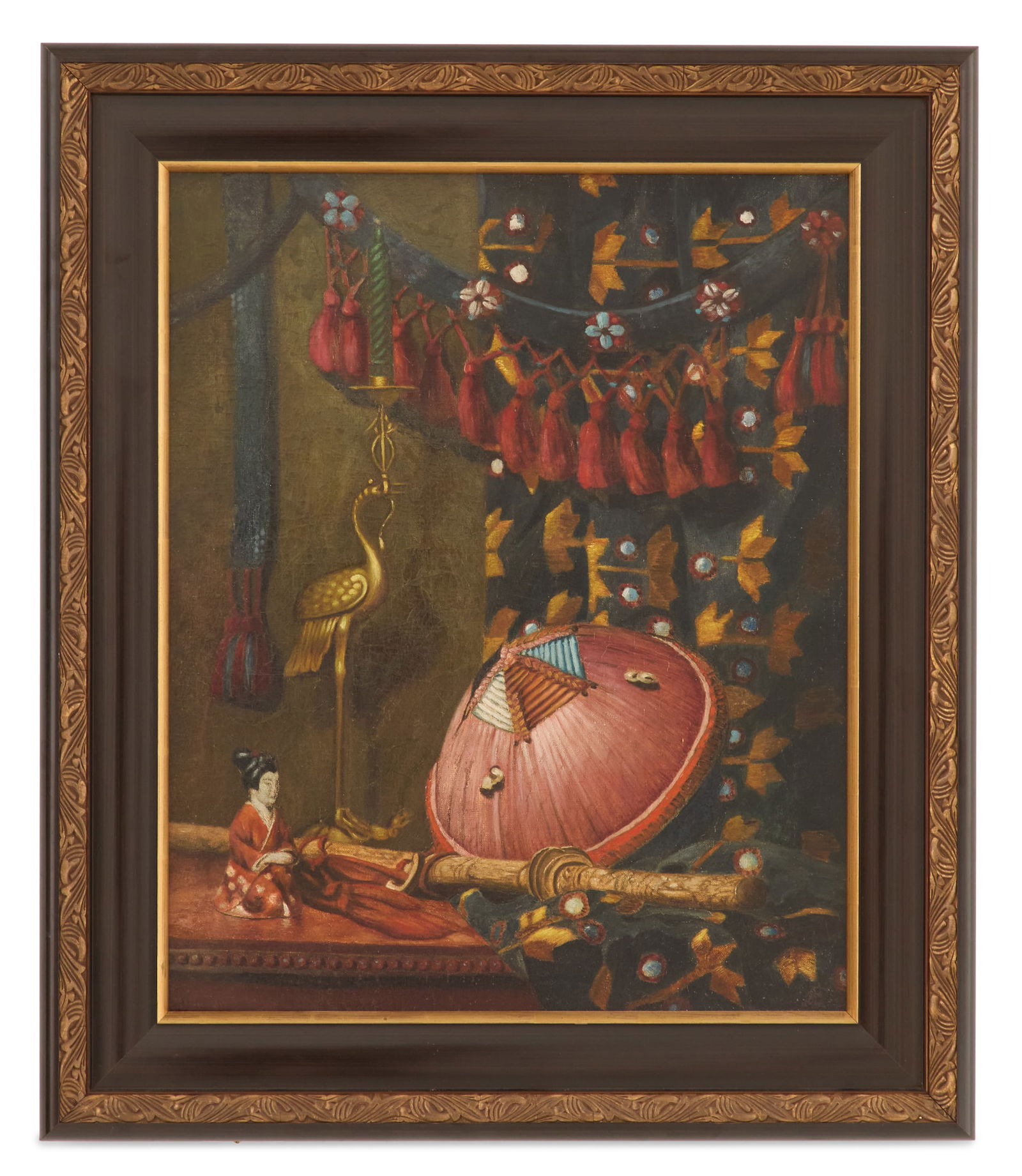 American School (20th Century): American School20th Century"Curios"oil on canvasunsigned.Framed.24" x 19-1/2", framed 30-1/2" x 26-1/4" Provenance: Kevin Stone Antiques, The Collection of Kevin Stone & Mark Diamond.