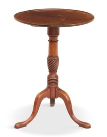 George III Mahogany Tilt-Top Candle Stand
