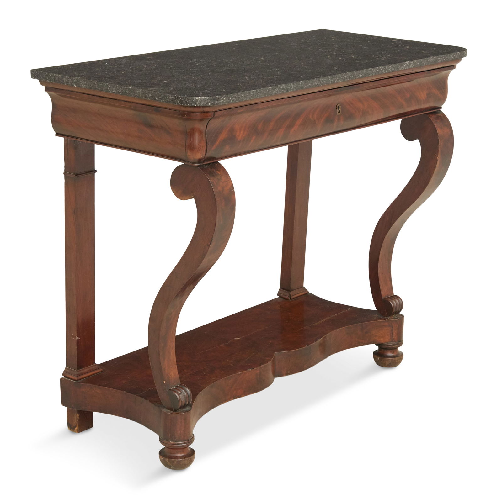 Late Regency Marble-Top Console Table - 2