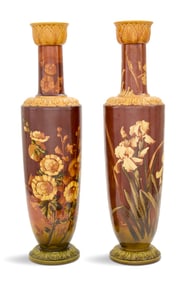 Pair of English Bretby Pottery Floor Vases