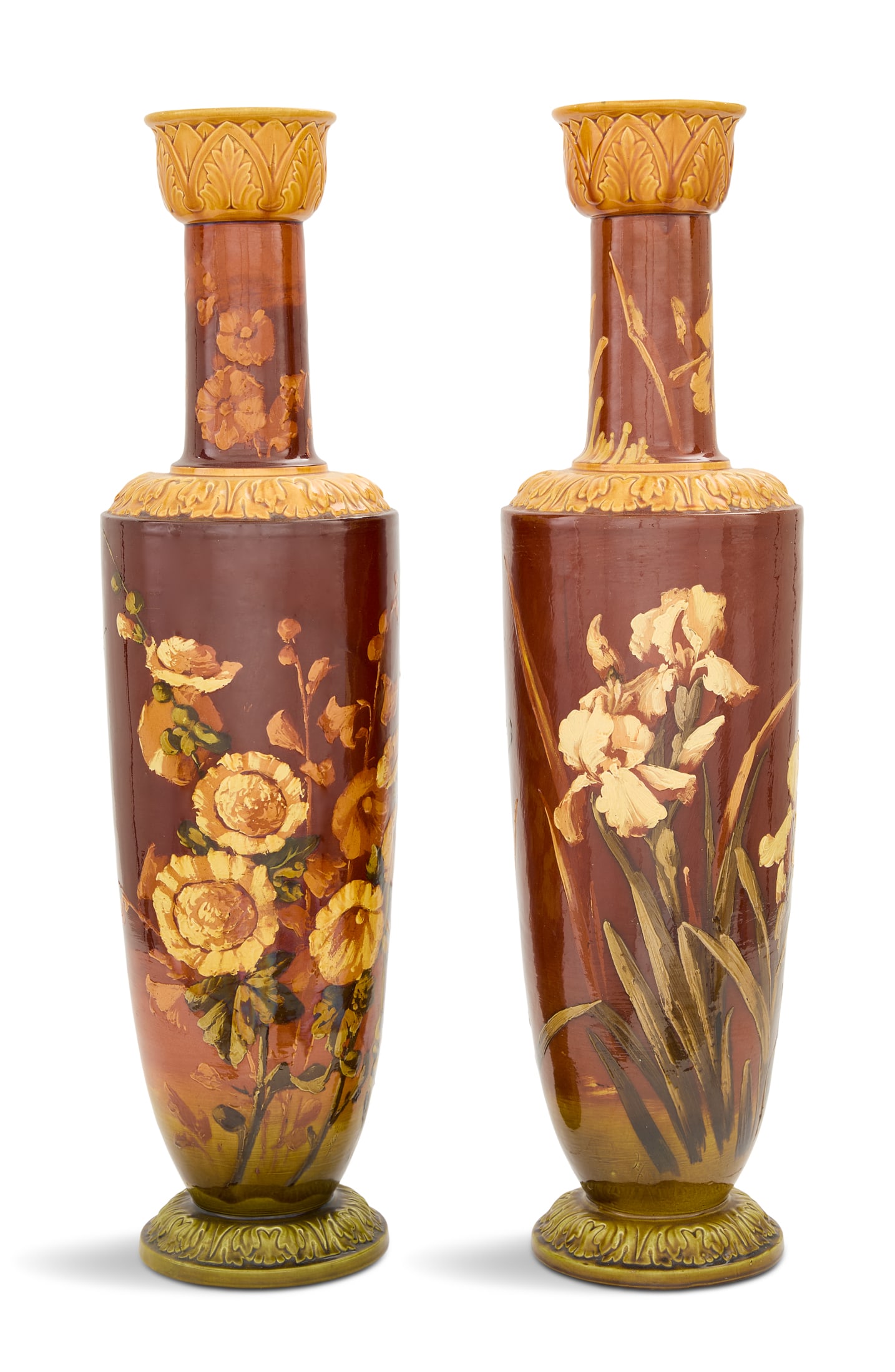 Pair of English Bretby Pottery Floor Vases (1 of 6)