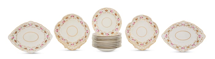 English Derby Porcelain Partial Dessert Service