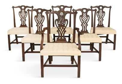 Six George III-Style Mahogany Dining Chairs