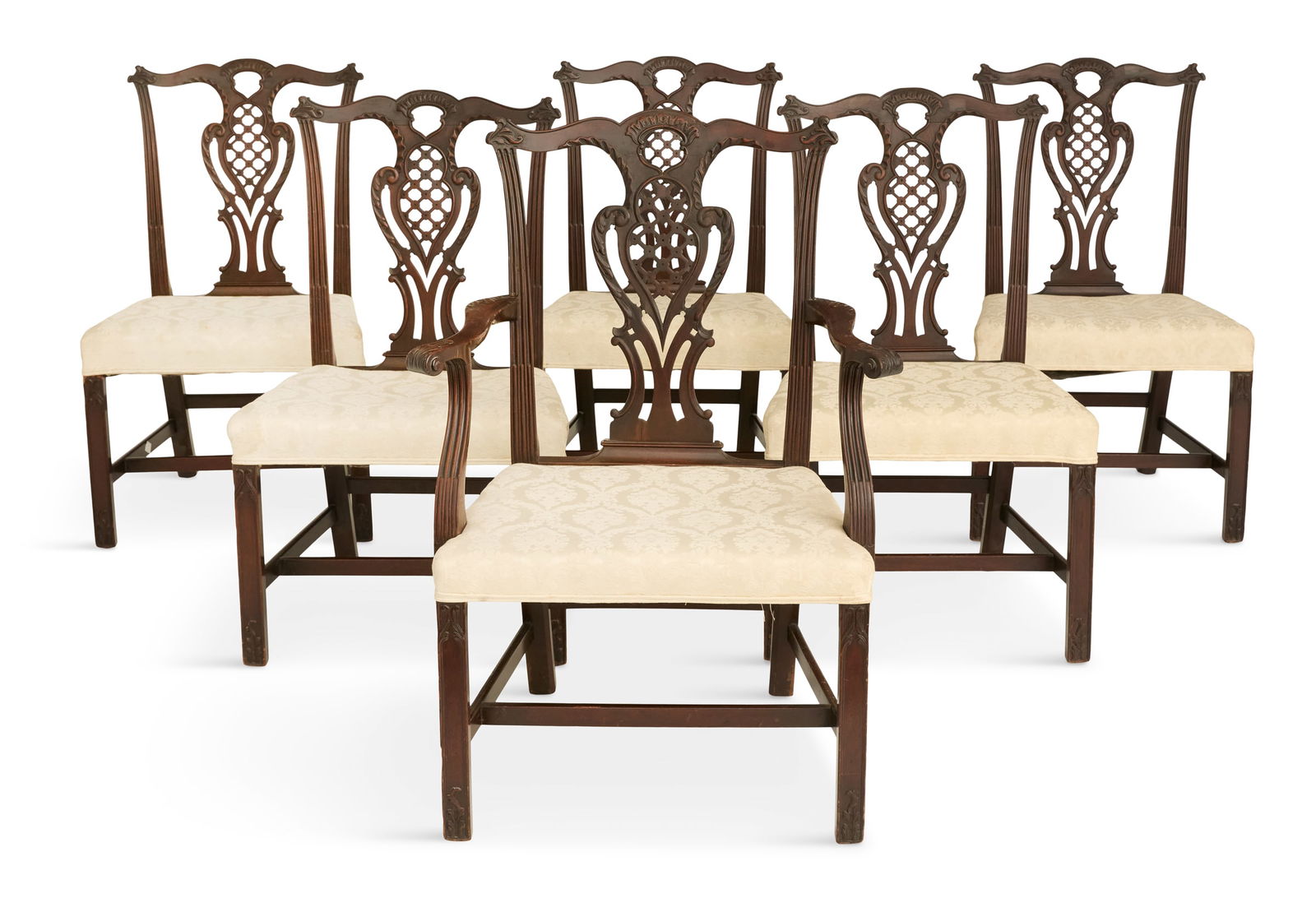 Six George III-Style Mahogany Dining Chairs (1 of 3)