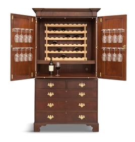 George III-Style Mahogany Wine Bar