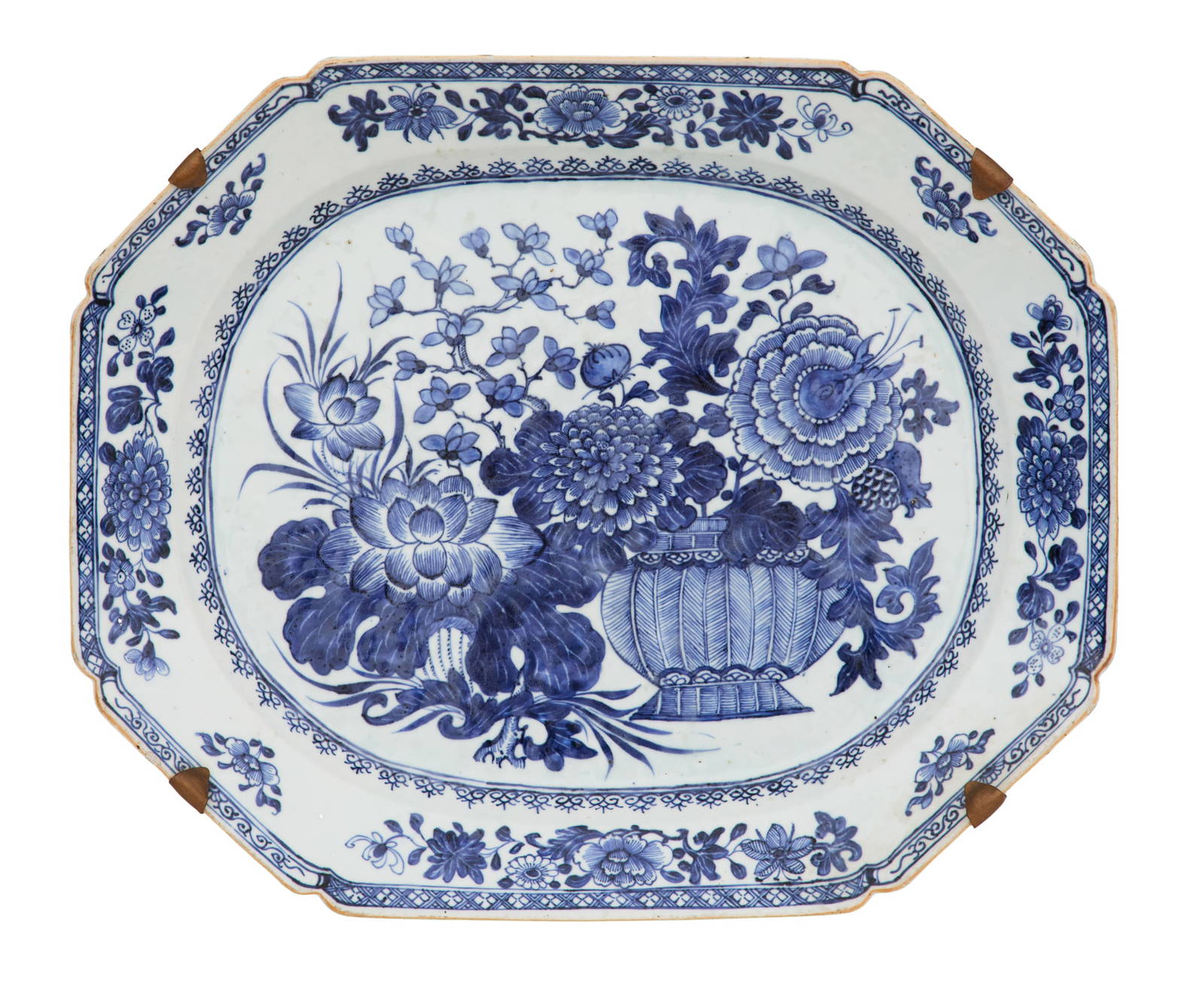 Chinese Export Blue-and-White Porcelain Platter