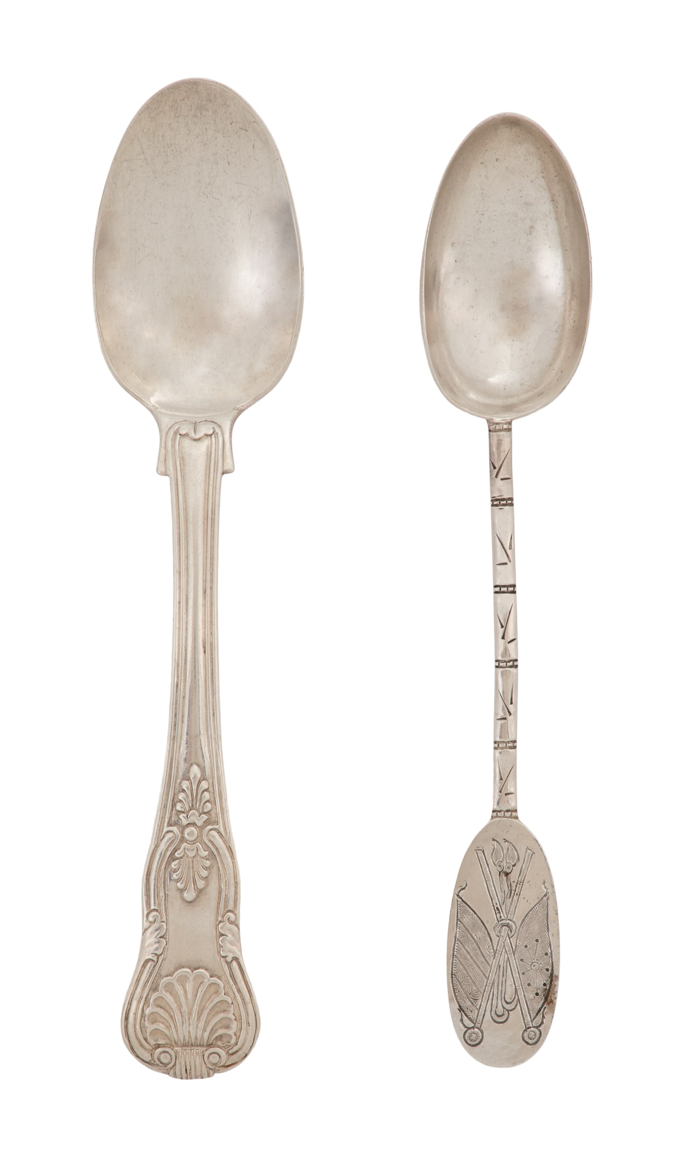 Two Chinese Silver Spoons