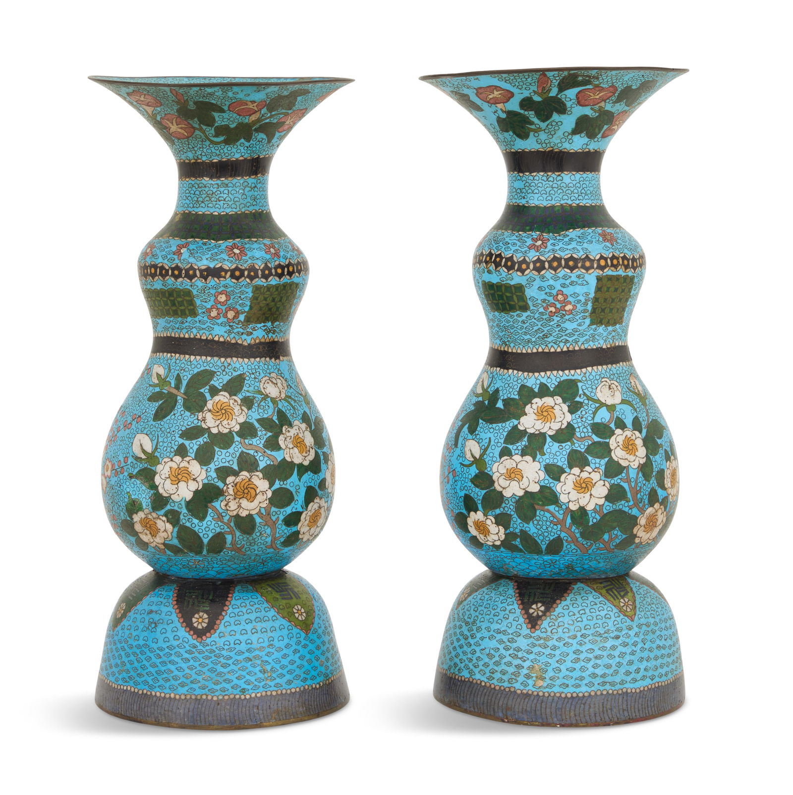 Pair of Chinese Cloisonne Vases (1 of 6)