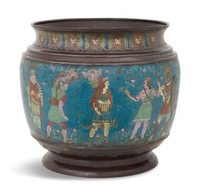 Unusual Chinese Cloisonne Jardiniere