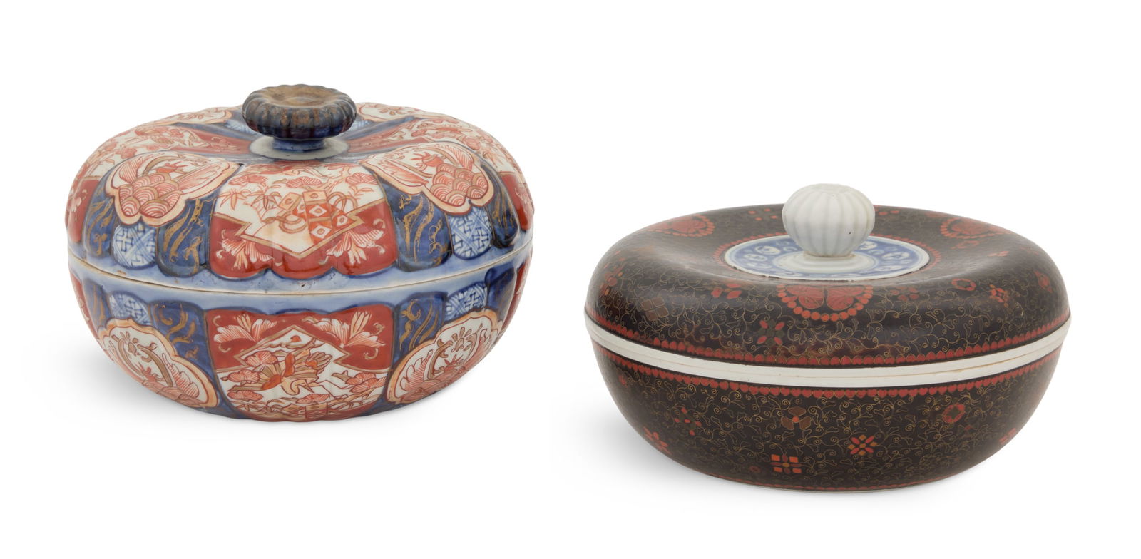 Two Japanese Meji Period Covered Bowls (1 of 2)