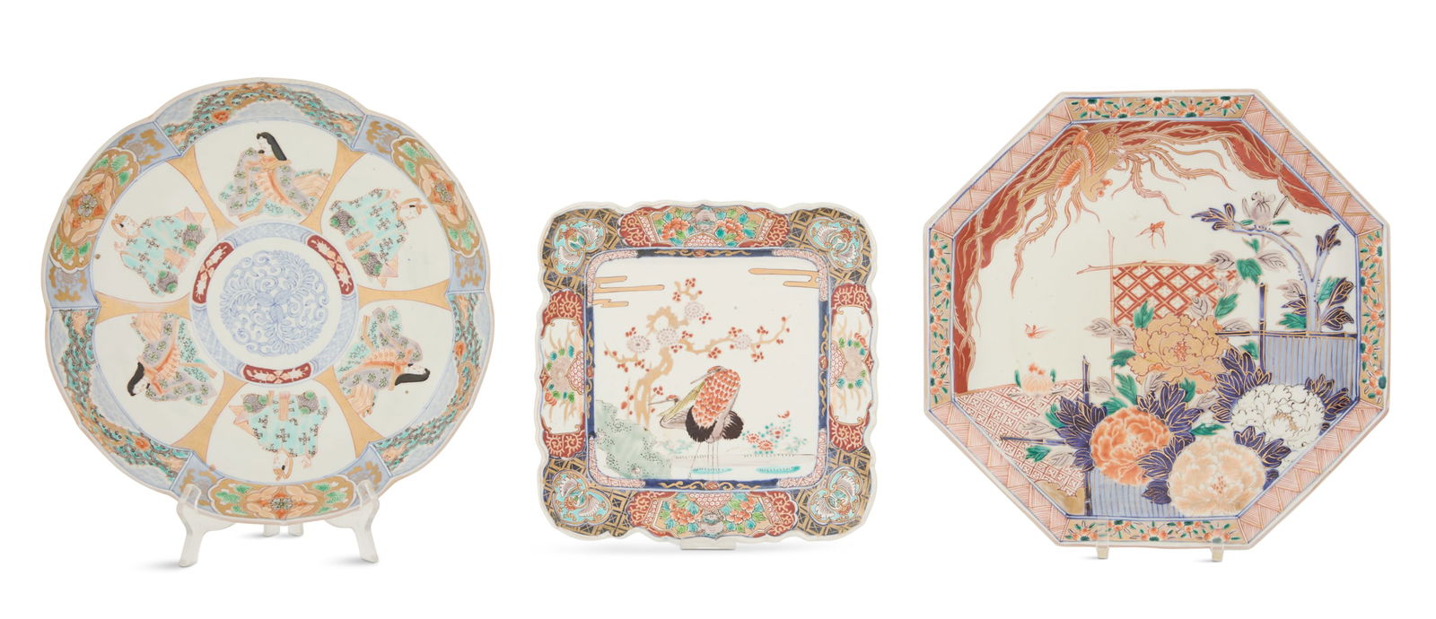Three-Piece Suite of Japanese Imari Chargers (1 of 7)