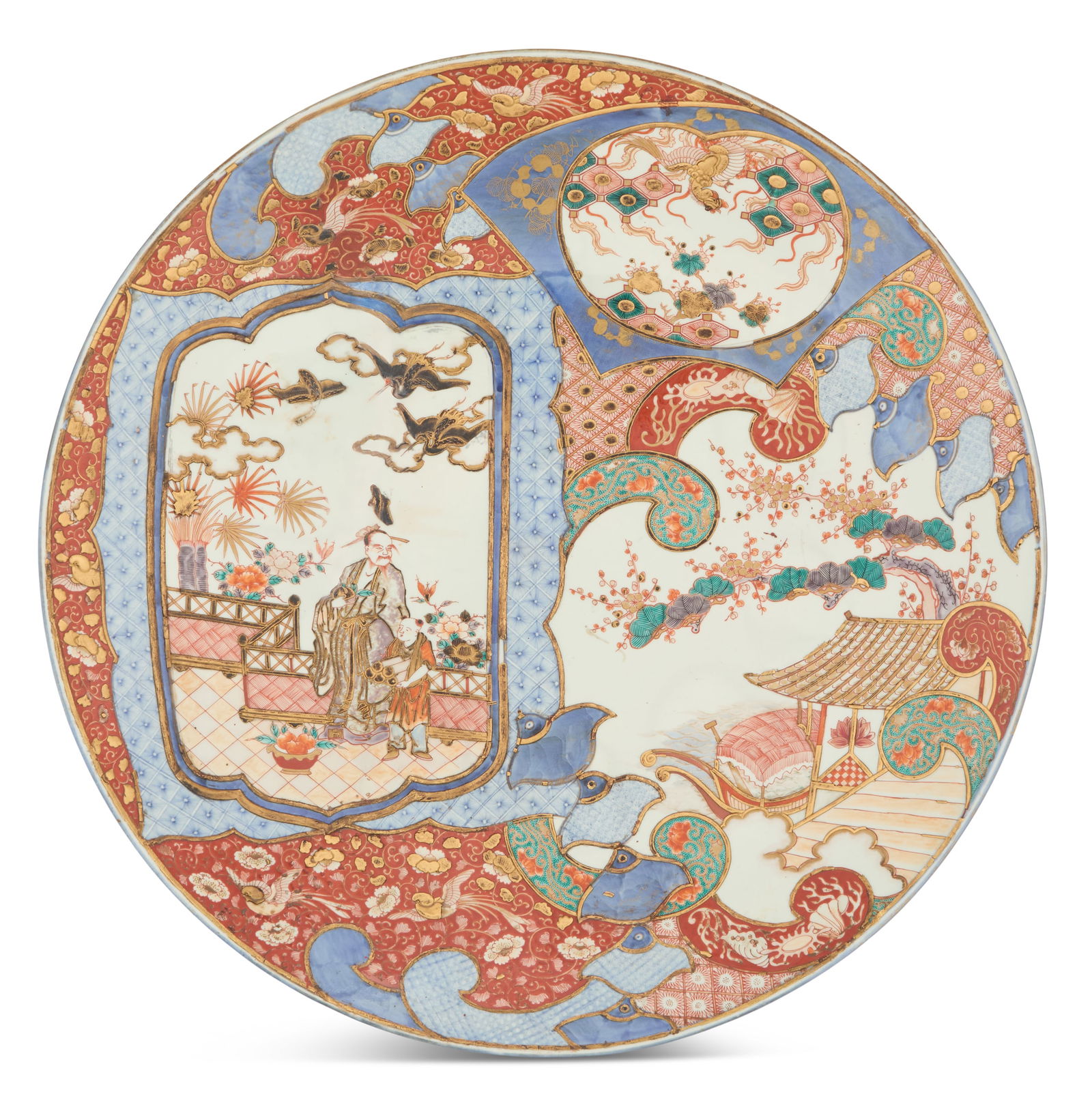 Large Japanese Imari Porcelain Charger (1 of 3)